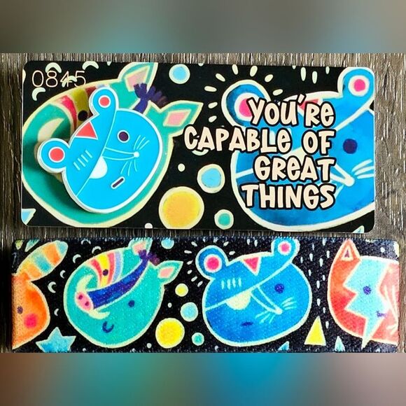ZOX "YOU'RE CAPABLE OF GREAT THINGS" #845 UNRELEASED GOLDIE VAN GOGH WRISTBAND - Picture 1 of 6